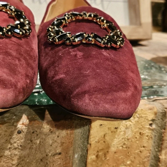 Karl Lagerfeld Paris Noor Suede Loafer Flat w Jewel Rhinestone Wmns Sz 8.5 - Picture 8 of 17